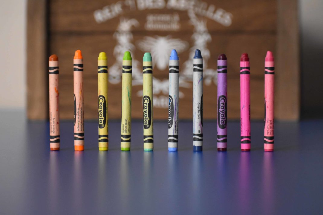 Colorful crayons.