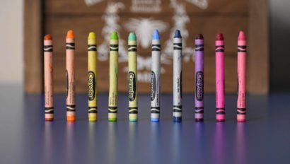 Colorful crayons.