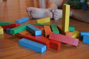 building blocks for play at a preschool
